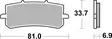 SBS Bromsklossats Racing Sintered 962RST - MC Bromsbelägg - 23-962RST - 2