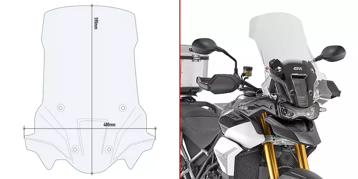 GIVI SPOILER T.TIGER 900 RALLY 2020 - MC Vindrutor - 323-D6418ST - 1