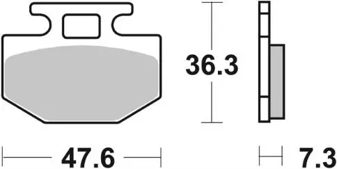 SBS Bromsklossats Carbon Tech 112CT - MC Bromsbelägg - 23-112CT - 2