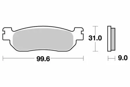 SBS Bromsklossats Carbon Tech 155CT - MC Bromsbelägg - 23-155CT - 1