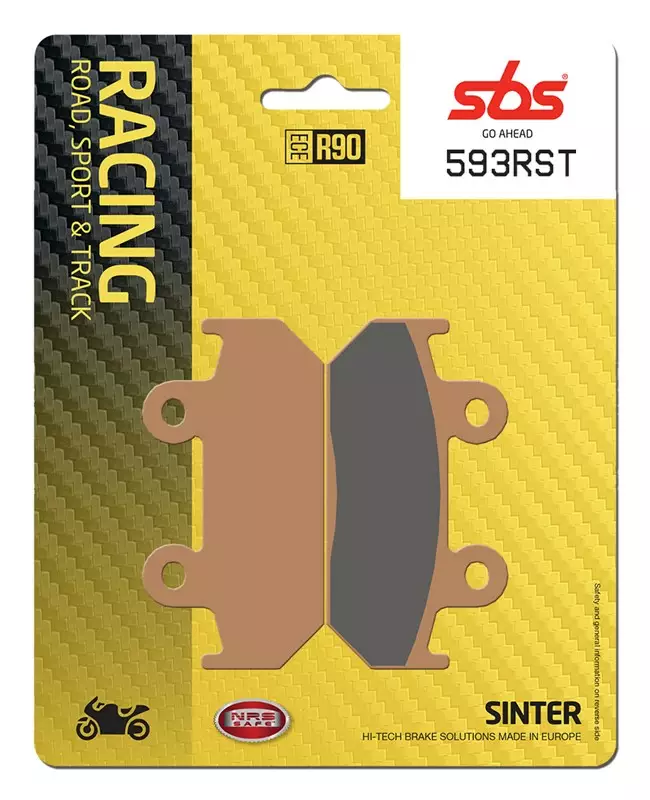 SBS Bromsklossats Racing Sintered 593RST - MC Bromsbelägg - 23-593RST - 1