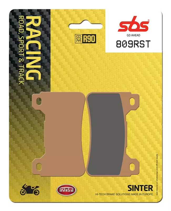 SBS Bromsklossats Racing Sintered 809RST - MC Bromsbelägg - 23-809RST - 1