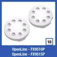 Shark Openline chin part mounting covers, matt black - Hjälm reservdelar - FX9515PBKM-TU - 1