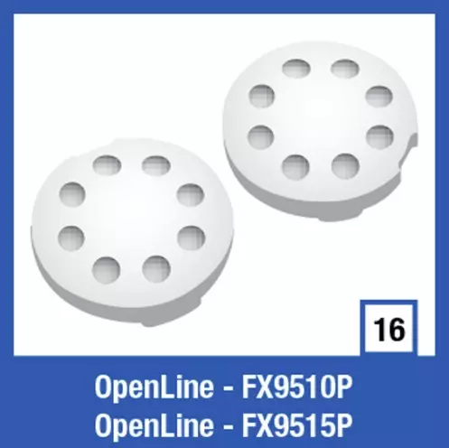 Shark Openline chin part mounting covers, matt black - Hjälm reservdelar - FX9515PBKM-TU - 1