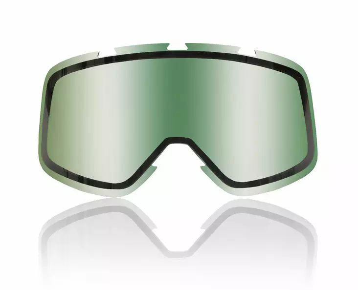 Shark double lens for Premium goggles, mirrored iridium green - MC Glasögon - AC33041PGRNTU - 1