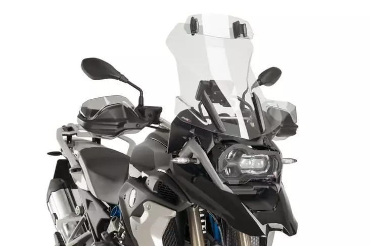 Puig Visir med Justerbart klipp 325X102mm, klar - MC Vindrutor - 33-6375W - 1