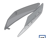 Shark Evoline 3 panel i hakdelen, par - Hjälm reservdelar - FX919x - 1